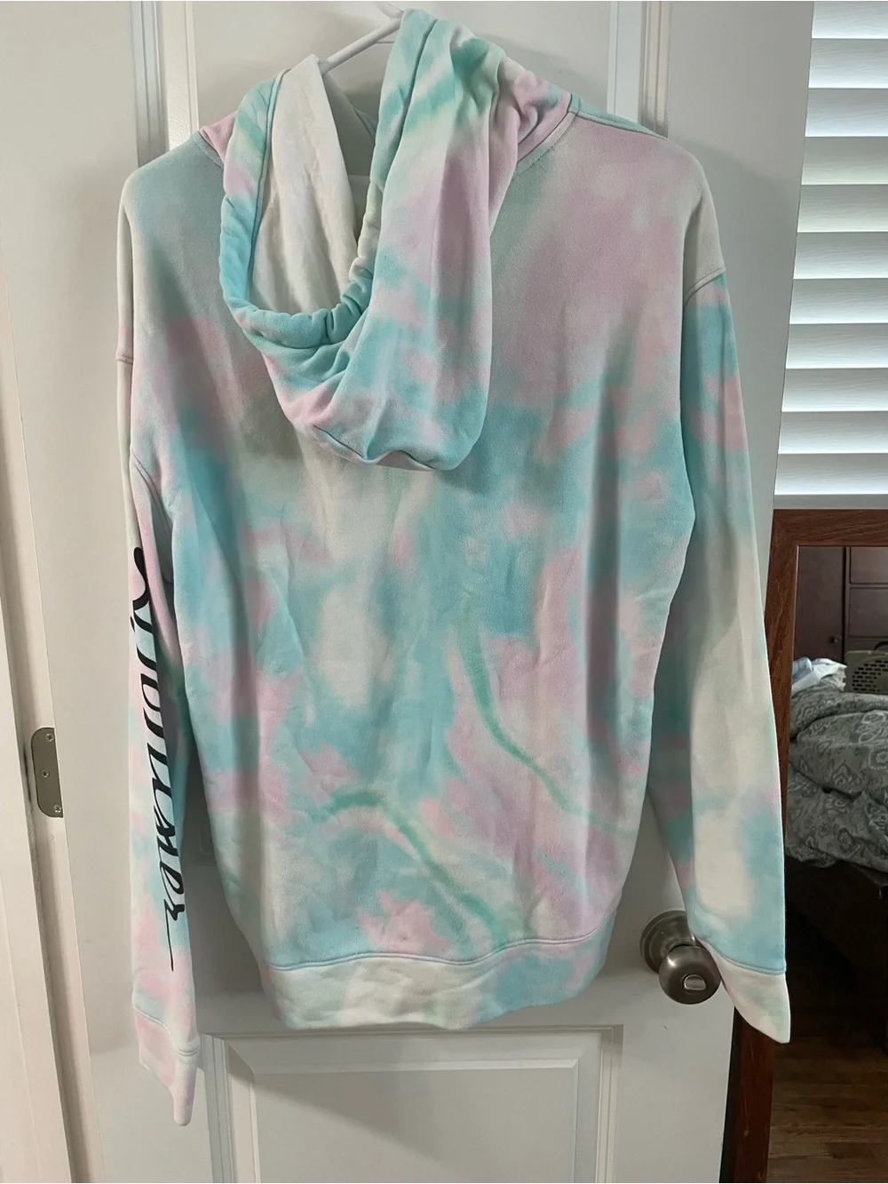 Hollister Pastel Tie-Dye Pullover Hoodie - Pink & Light Blue